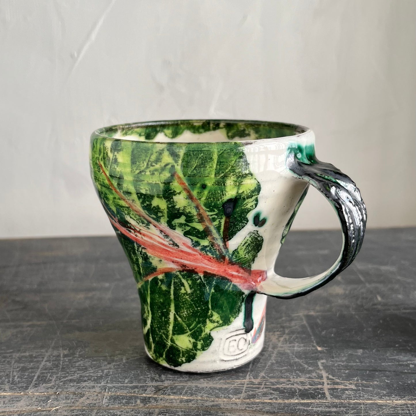 Rhubarb coffee cup