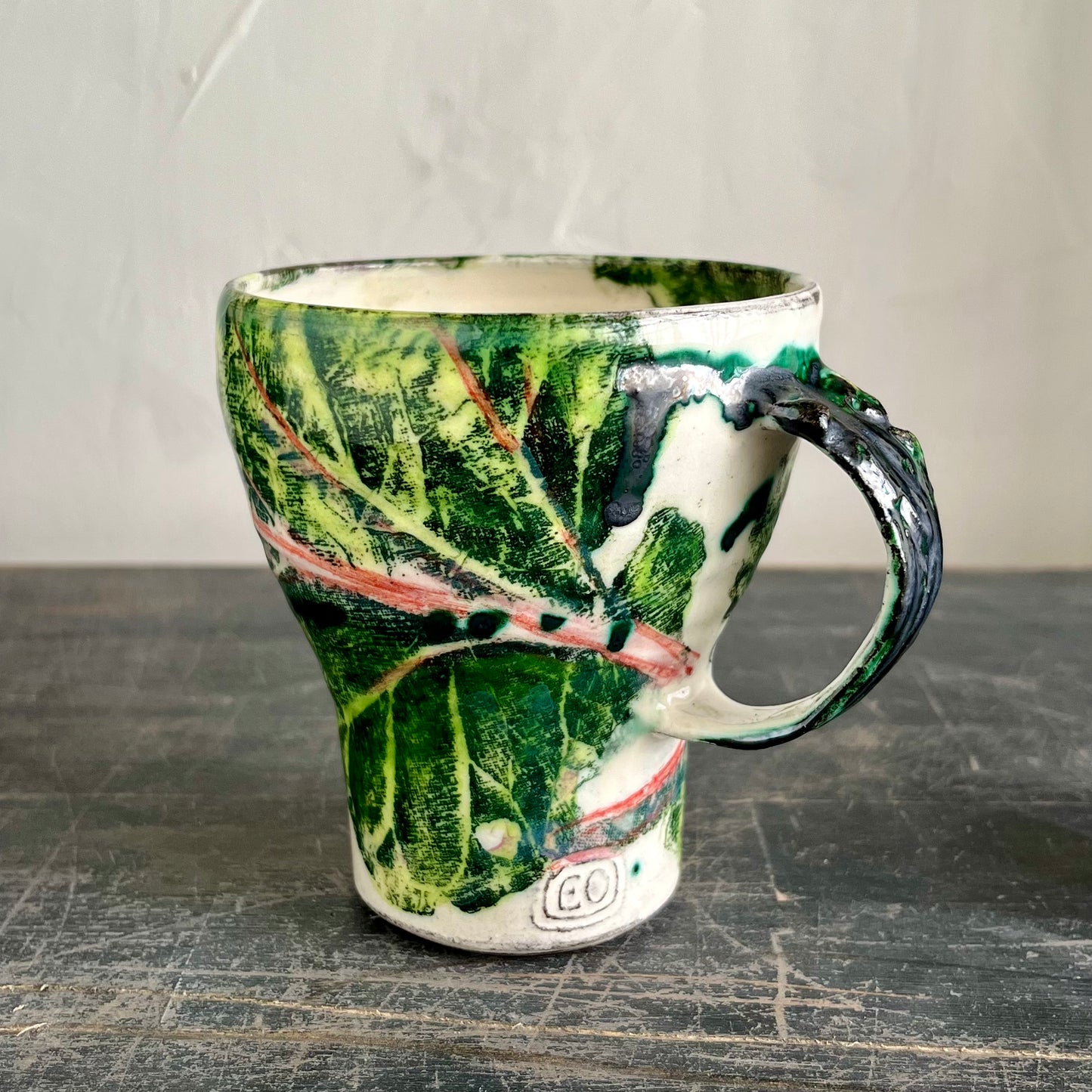 Rhubarb coffee cup