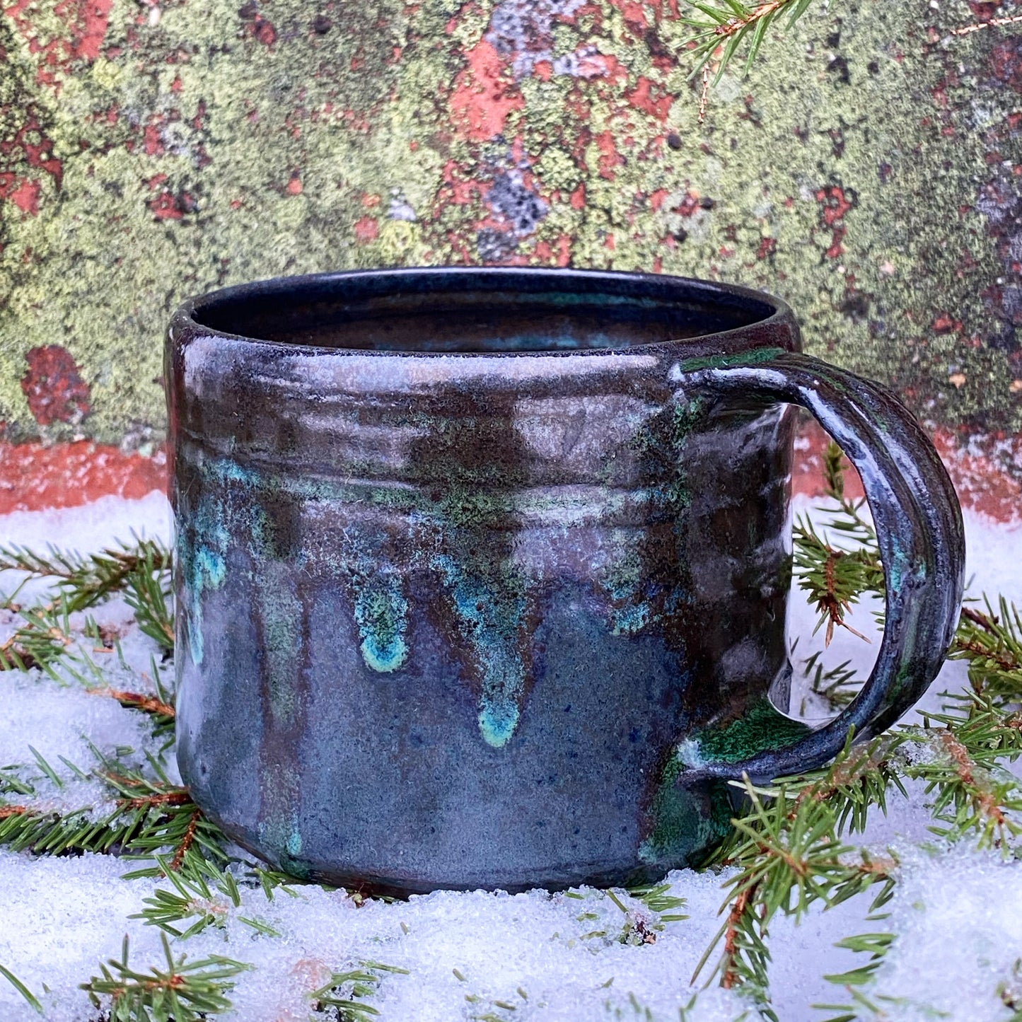 handmade ceramic mug black