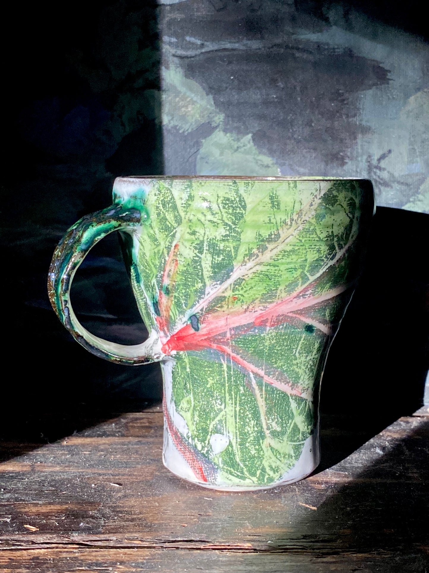Rhubarb coffee cup