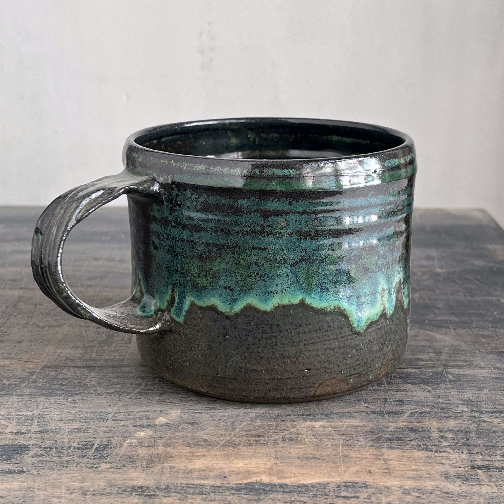 Handmade ceramic mug black