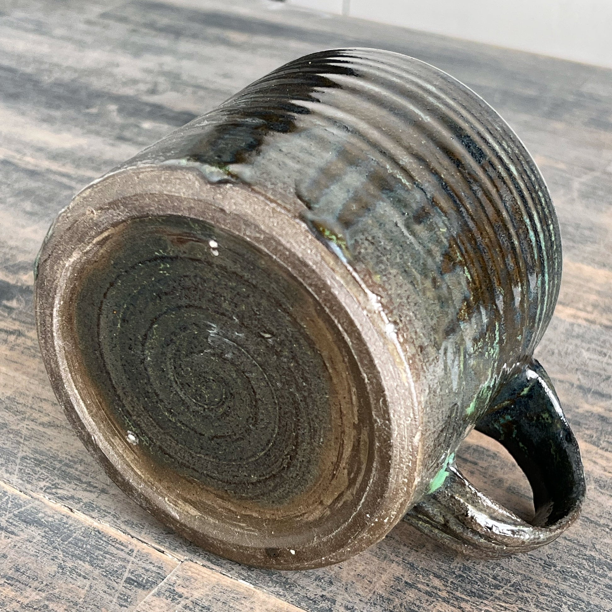 Handmade ceramic mug black