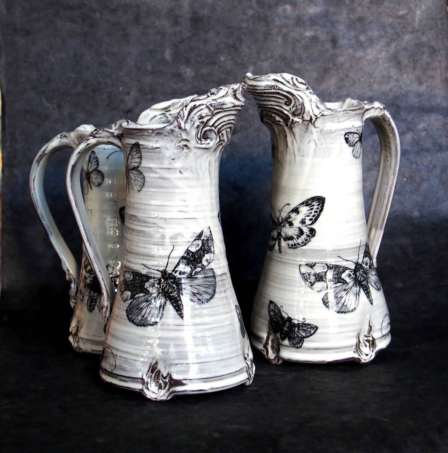Blue leaf mug