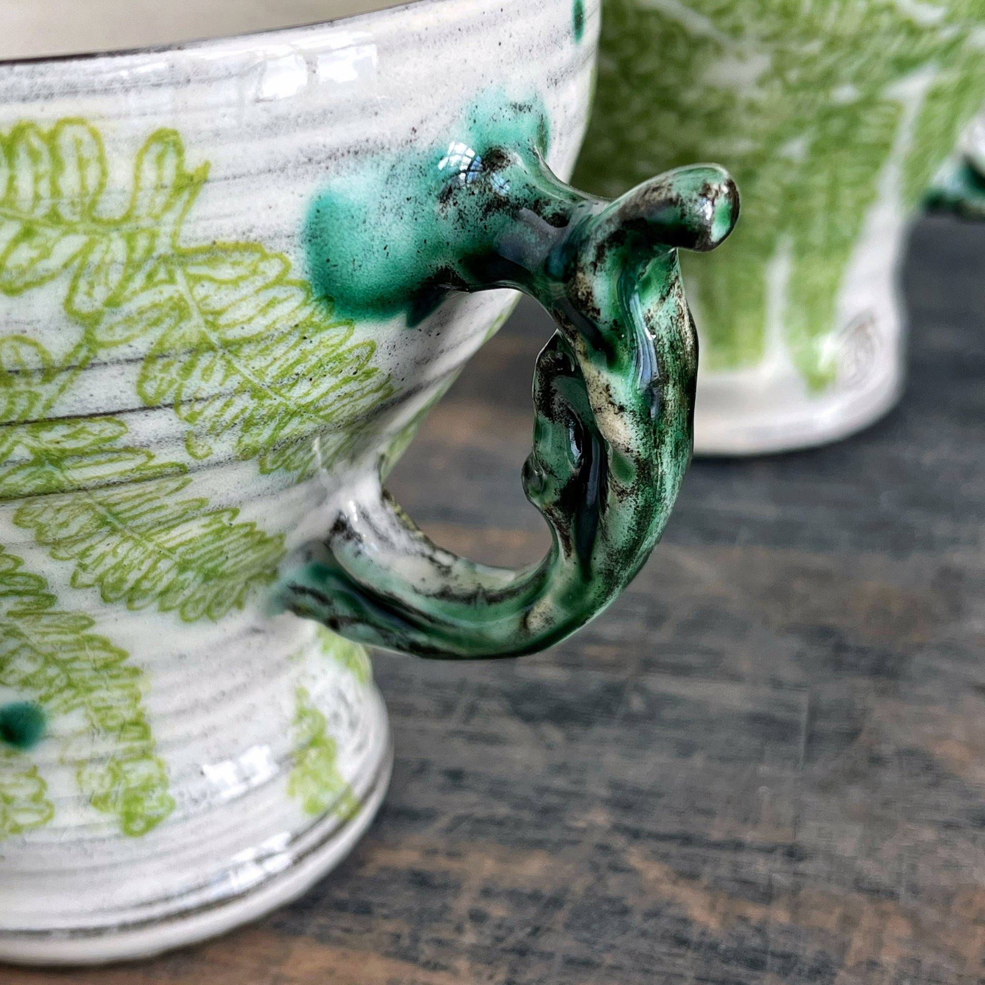 details of handle, ceramic handmade mugs