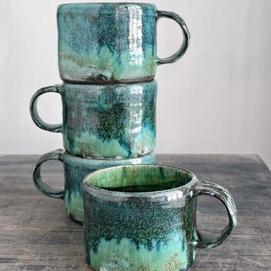 Handmade ceramic coffee turquoises 