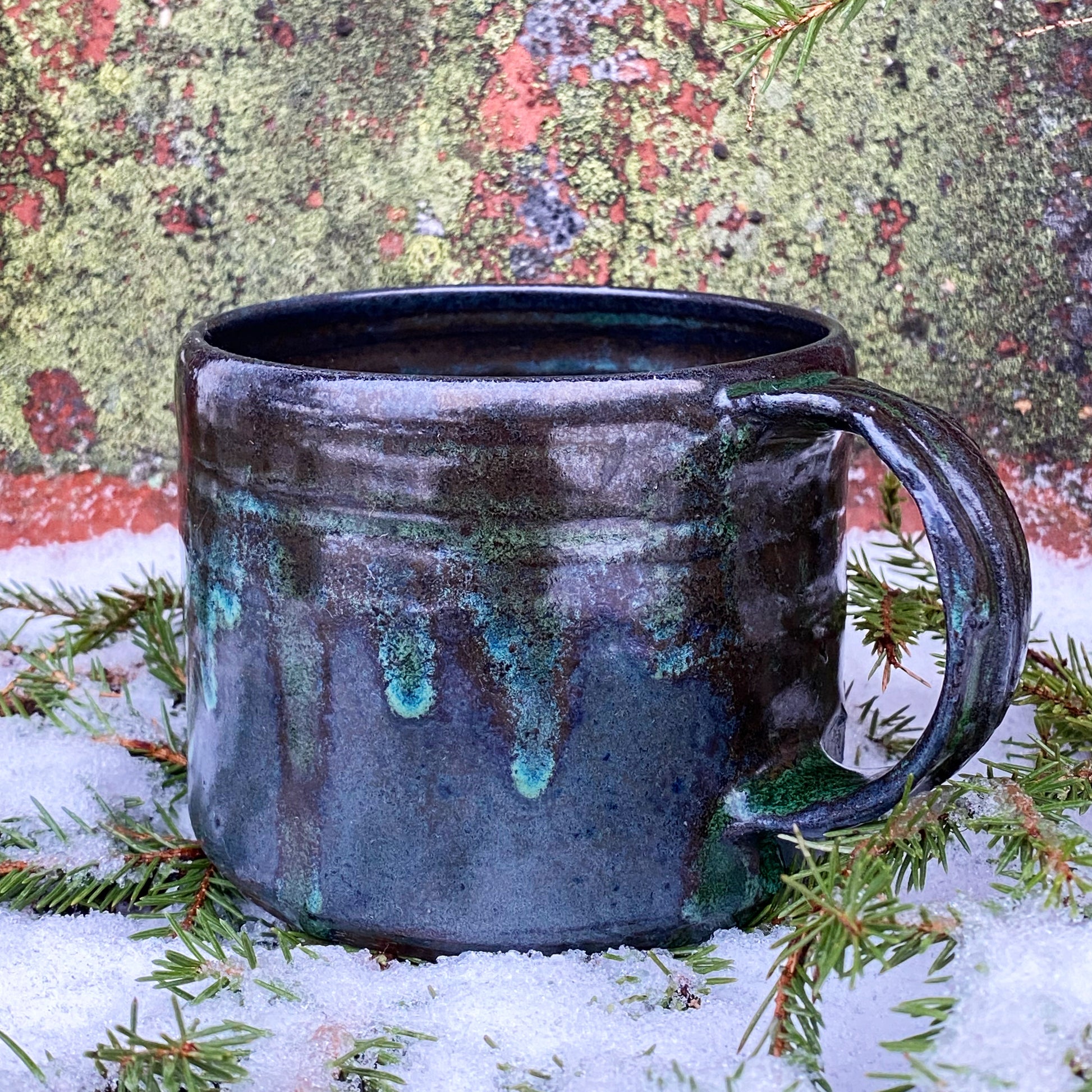 handmade ceramic mug black