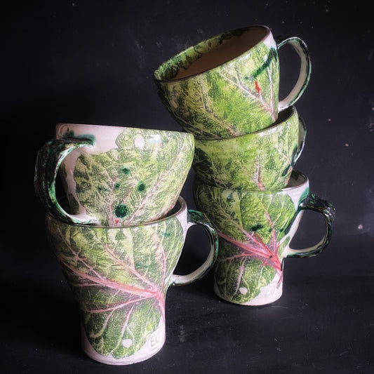 Rhubarb coffee cup
